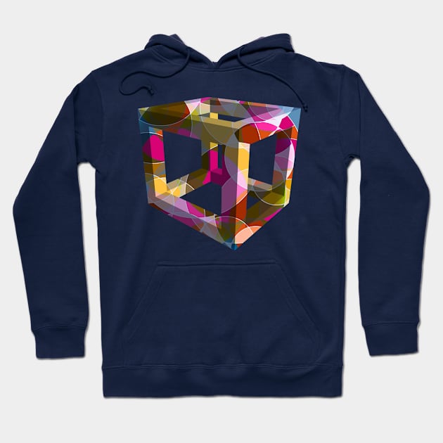 Magenta Abstract Hoodie by Kfirwz